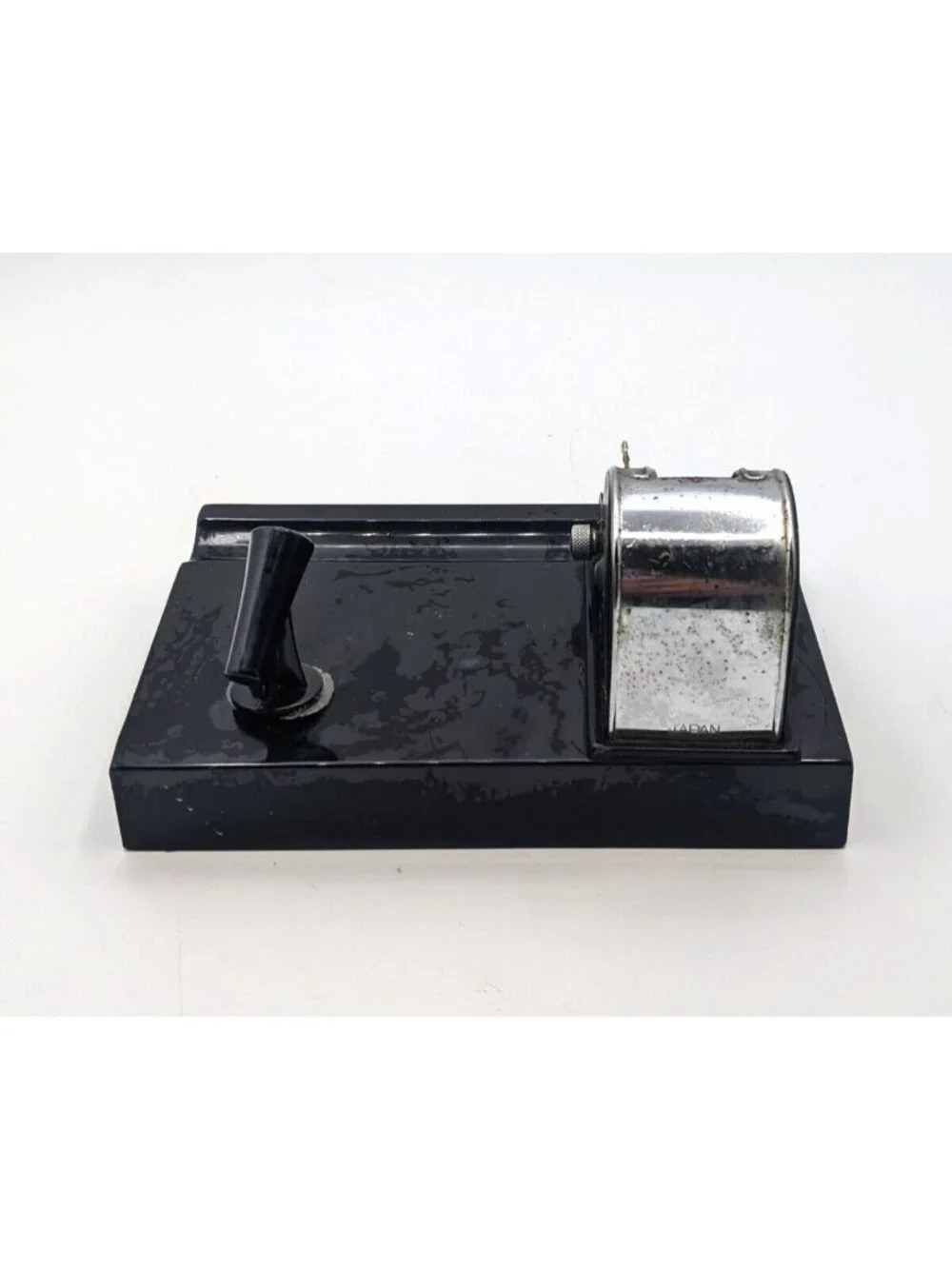 Vintage Perpetual Calendar Pen Holder Office Desk Top Black 6